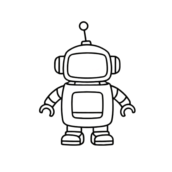 Friendly RIA robot reading data on a tablet